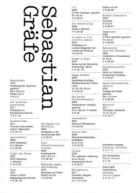 Sebastian Gräfe - Katalog - Die weiteren Aussichten - Bremen 2011 © Sebastian Gräfe